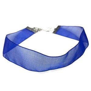 Free People “Sweet Nothing” Royal Blue Ribbon Choker